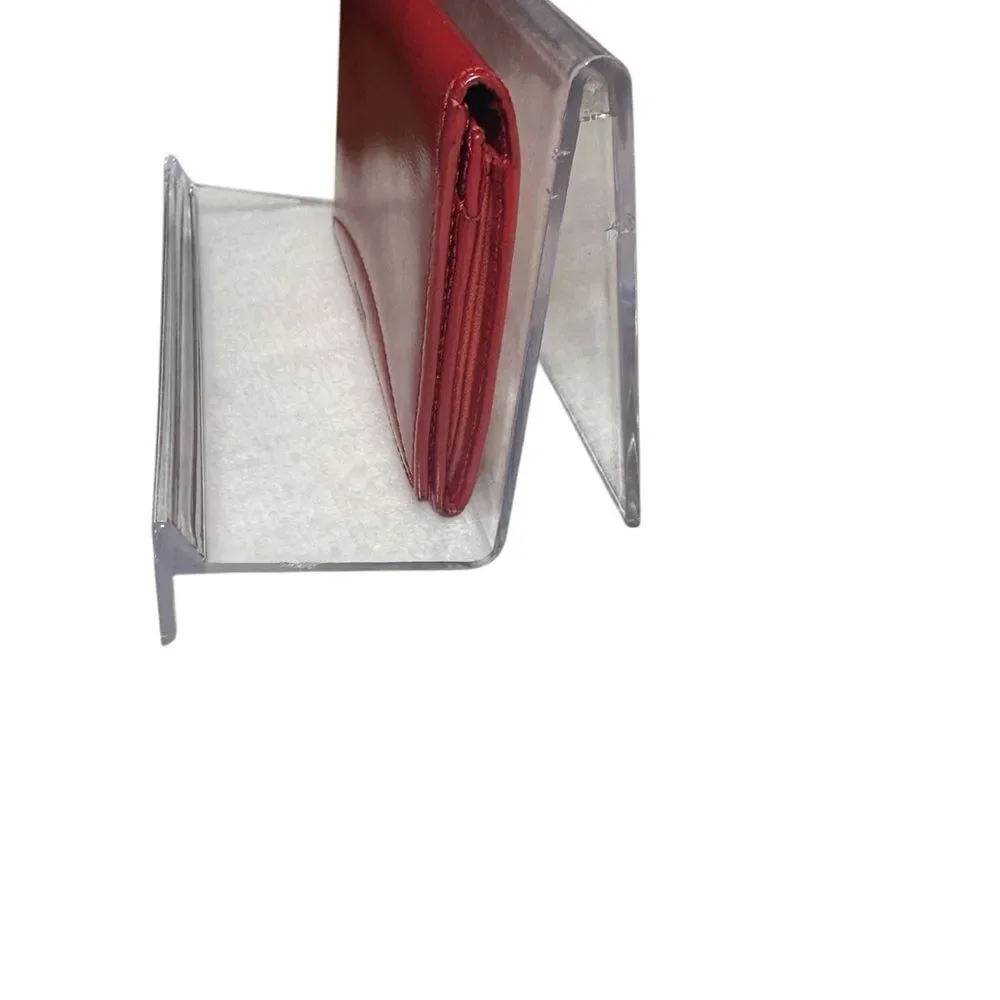 Auth Loewe Smooth Red Leather Bifold Card Holder
